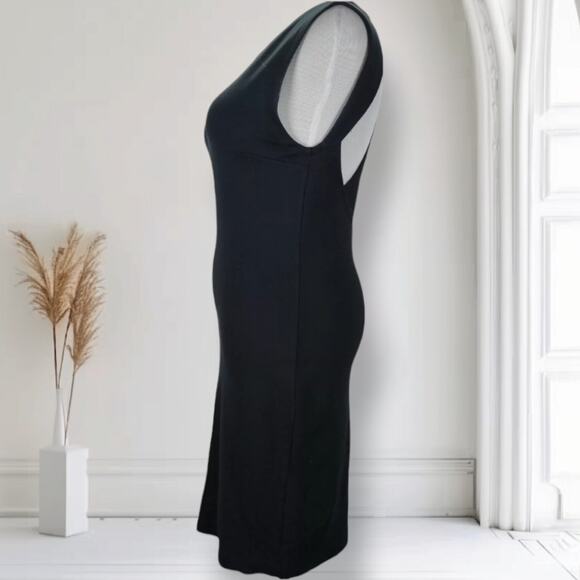 Alice + Olivia Black Backless Cutout Mini Dress Stretch Jersey Size 6 - Picture 3 of 13